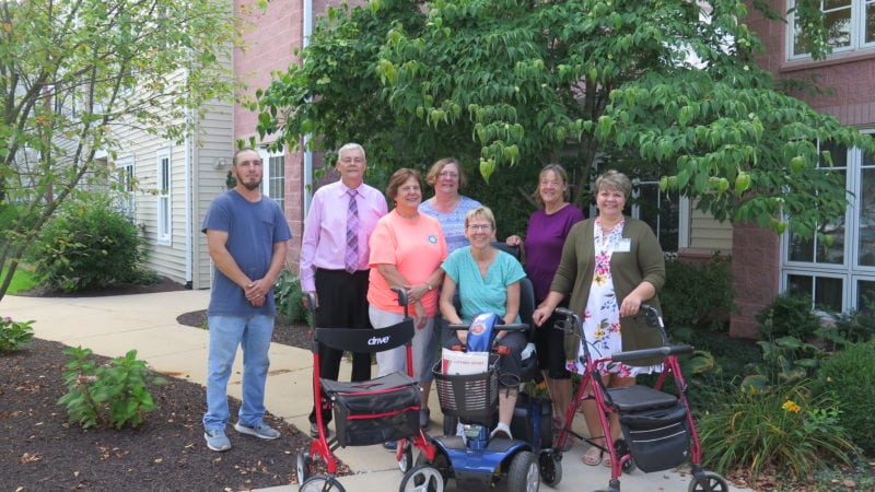 Family of former RiverWoods resident donates scooter and walkers